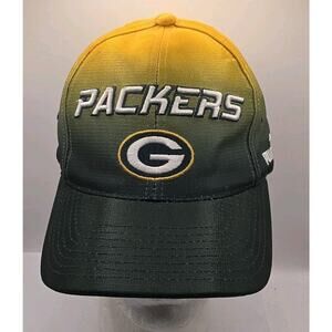 Green Bay Packers Puma ProLine Authentic Strapback Cap Hat Green Yellow Fade